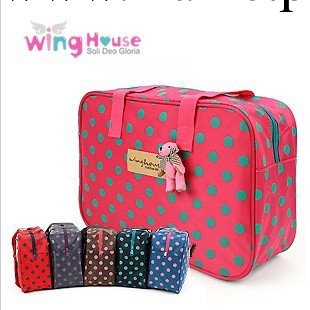 韓國正品winghouse小熊波點可愛媽咪包電腦包防水手提單肩包工廠,批發,進口,代購