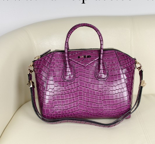 韓版時尚真皮女包 真皮包 牛皮手提包單肩復古鱷魚紋女包淘寶代發工廠,批發,進口,代購