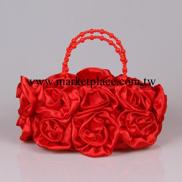 玫瑰花結婚包手提包花朵晚宴包包新娘包 珍珠多色伴娘包 廠傢批發工廠,批發,進口,代購