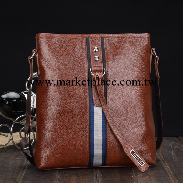 2014款夏季頭層牛皮男包單肩斜挎包 頭層牛皮男士休閒包 批發工廠,批發,進口,代購