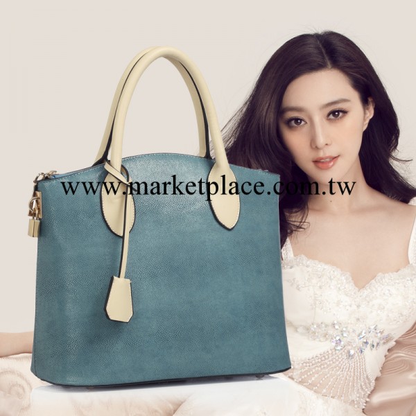 2013夏季新款女包 潮 復古撞色 單肩手提藍色包包 A1107工廠,批發,進口,代購