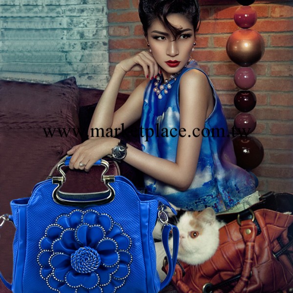 2014新款女包鑲鉆玫瑰大花朵包歐美包包時尚手提挎包百搭廠傢直銷工廠,批發,進口,代購