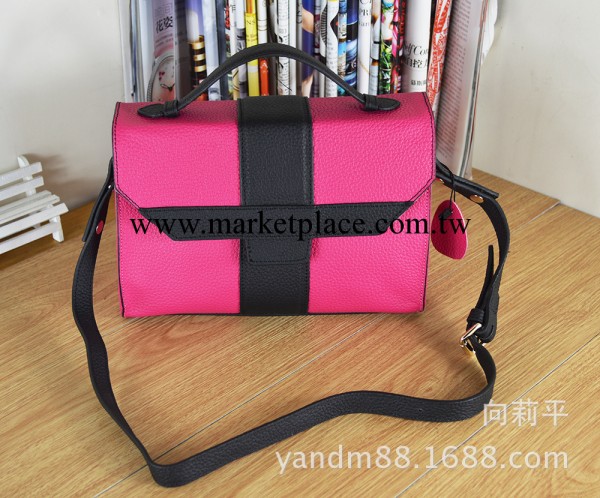 秋冬新品女包 牛皮女包 時尚休閒手提單肩女包 撞色復古女包819工廠,批發,進口,代購