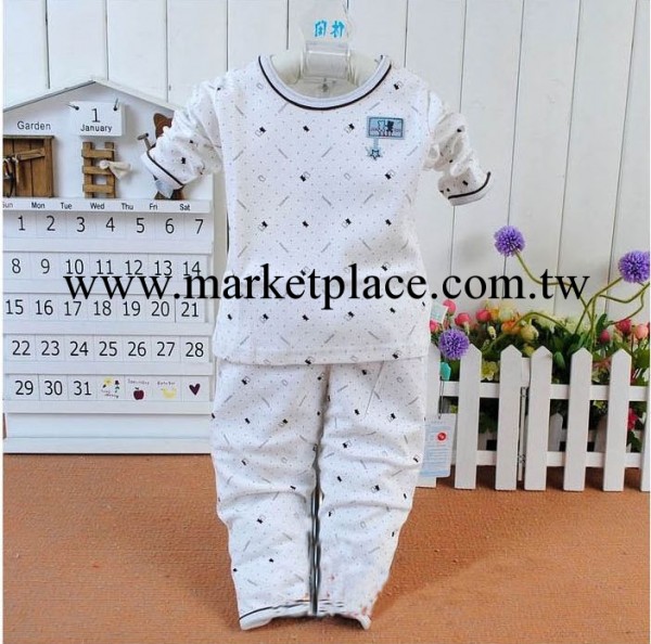 春秋新款 品牌嬰幼兒褲套裝 中小童純棉卡通圓點兒童內衣套裝批發工廠,批發,進口,代購