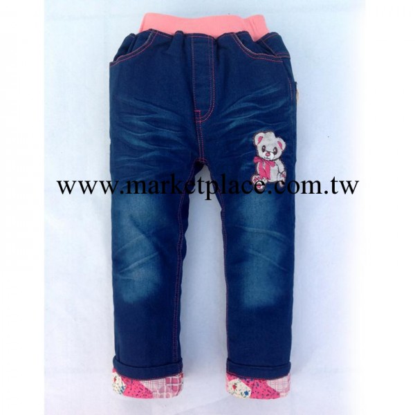 冬季新品 2013新款品牌童裝 女童加絨牛仔褲 兒童牛仔長褲批發工廠,批發,進口,代購