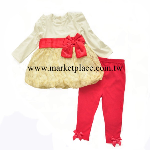2014春款外貿童裝 維他命品牌  1-2歲 女童蝴蝶結兩件套批發・進口・工廠・代買・代購