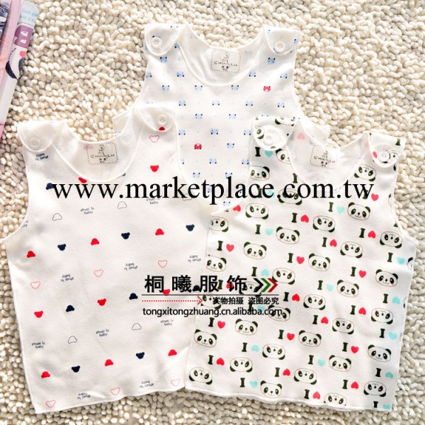 春款寶寶內衣批發品牌童裝嬰兒秋衣棉毛衫竹纖維開身上衣背心工廠,批發,進口,代購