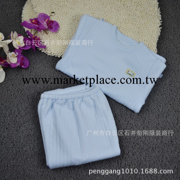 安貝兒3701品牌大中童裝 夾層竹纖維棉純色套裝 秋冬款加厚秋衣工廠,批發,進口,代購