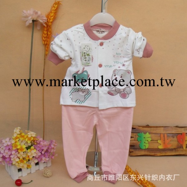 廠傢直銷童裝寶寶秋裝 兒童內衣套裝 嬰幼兒純棉二件套開衫1012工廠,批發,進口,代購