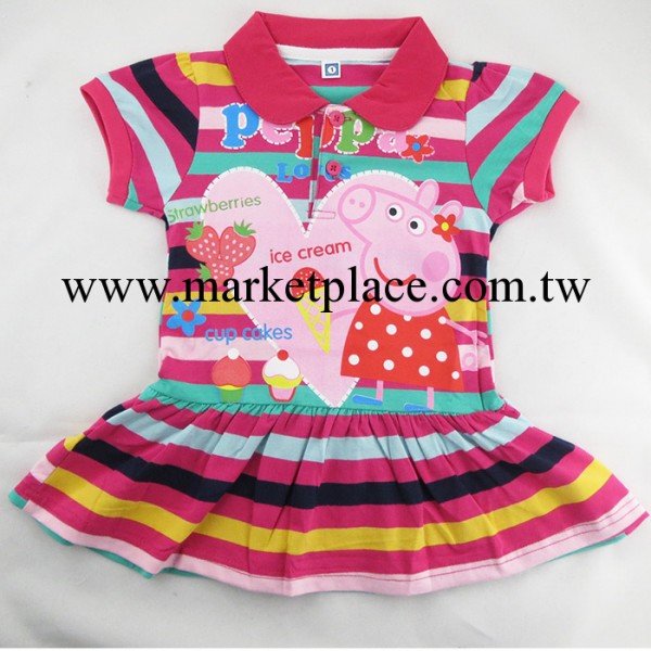 peppa pig 粉紅豬小妹 佩佩豬女童連衣裙 2014年可愛新款爆款推薦工廠,批發,進口,代購