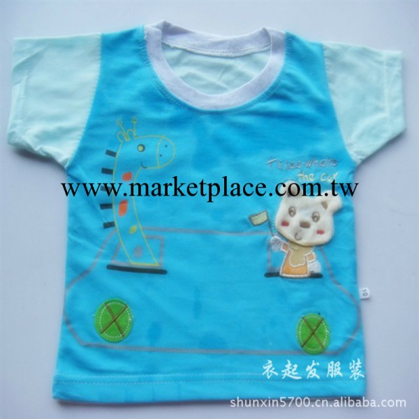 韓版精品童裝庫存批發 男童全棉印花短袖 外貿嬰幼兒服裝處理工廠,批發,進口,代購