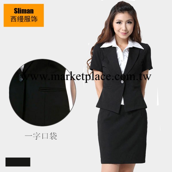 夏季批發職業女裝工裝工作服 女式西服套裝 套裙裝西服 二件套工廠,批發,進口,代購