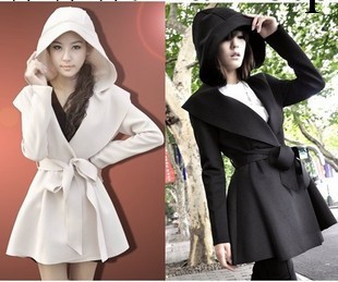 268#韓版女裝秋裝新款帥氣長款外套 帶帽風衣 女士外套批發・進口・工廠・代買・代購