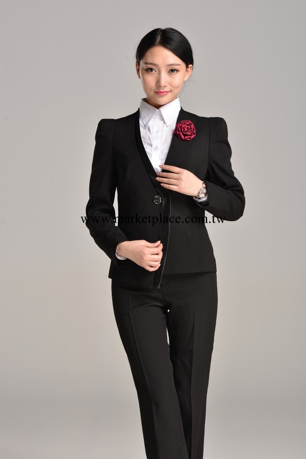 廠傢直銷 玲玲職裝2013秋冬高檔職業女裝套裝修身工作服立領工廠,批發,進口,代購