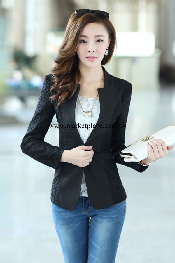 實拍 2013女裝春夏新款小西裝女士韓版修身短外套長袖小西服 3088工廠,批發,進口,代購