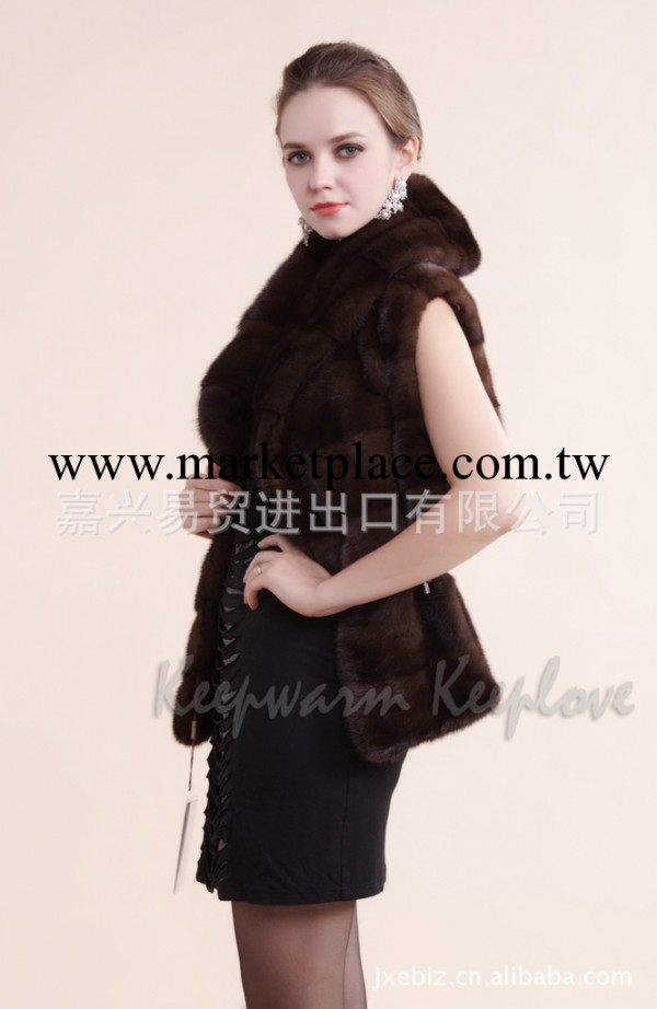 Keepwarm Keeplove 海寧皮草 北歐進口水貂整貂女裝時尚皮草背心工廠,批發,進口,代購