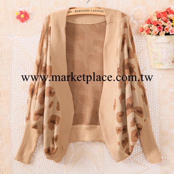 韓版原單寬松蝙蝠袖針織衫 復古花紋開衫女裝針織衫批發 7223工廠,批發,進口,代購