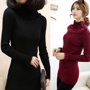 夥拼2013秋冬女式毛衣 女式打底衫  中長款女針織衫高領女裝修身工廠,批發,進口,代購
