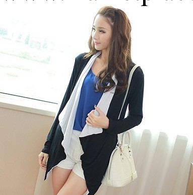 2013秋裝新品韓版外套開衫 不規則拼接開衫 8951女式針織衫外套工廠,批發,進口,代購