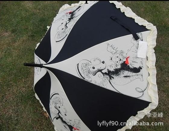 現貨零售批發 貴賓狗長柄傘 創意傘 晴雨傘 外貿傘 直柄傘工廠,批發,進口,代購