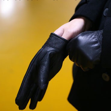 皮手套 男 內加保暖全羊皮手套 毛絨品質 男士真皮手套批發工廠,批發,進口,代購