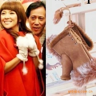 虧本清倉章子怡非常完美兔毛半指手套 小貝兔毛手套 虧本售完即止工廠,批發,進口,代購
