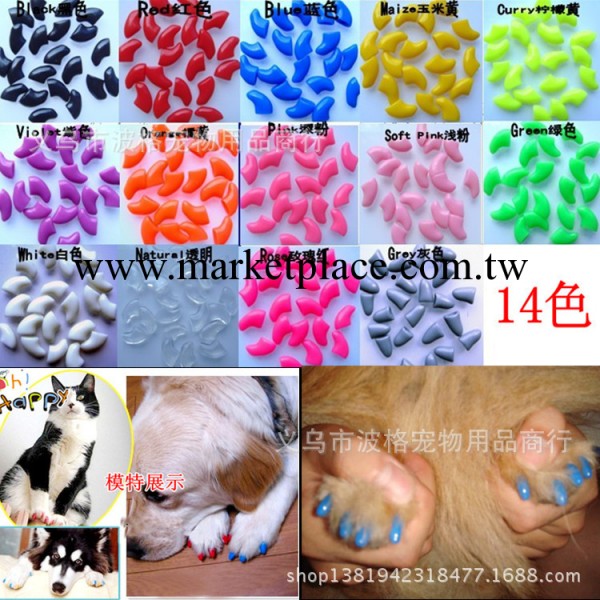寵物飾品 個性時尚環保寵物指甲套/貓狗防抓套款式豐富 送膠水工廠,批發,進口,代購