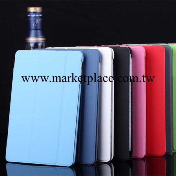 新款ipad5 air帶孔位連身噴油三折皮套 ipad mini2智能休眠皮套工廠,批發,進口,代購