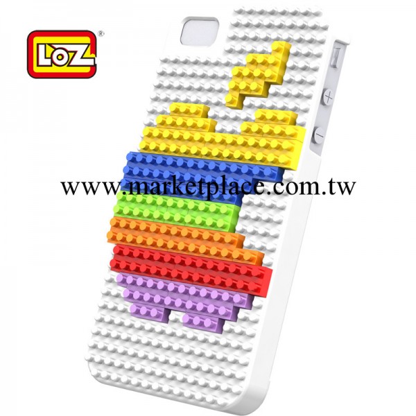 正品loz 創意diy手機保護殼iPhone 4/4S 9050-2 白色蘋果工廠,批發,進口,代購
