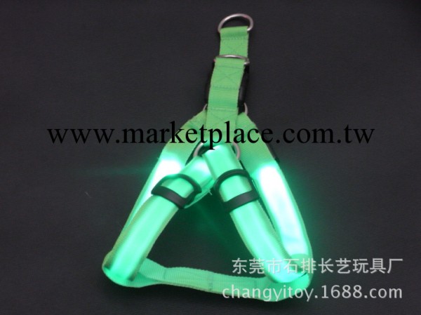 【現貨批發】東莞廠傢供應寵物用品LED發光狗胸背帶工廠,批發,進口,代購