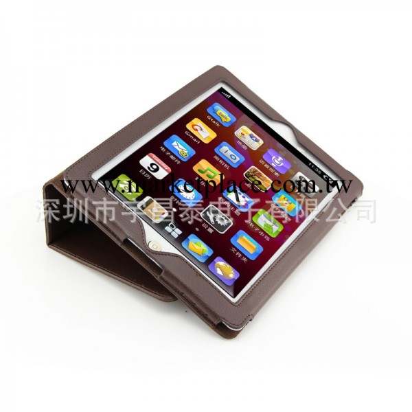 YTC熱銷新款 the new ipad 荔枝紋支架款簡約風經典平板電腦皮套工廠,批發,進口,代購