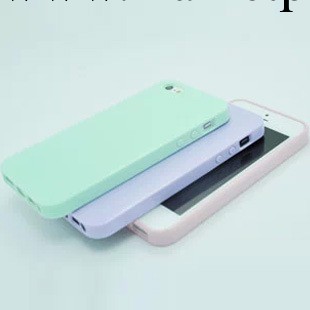 矽膠軟純色糖果薄荷綠紫色青藍蘋果iPhone5/5S手機殼保護套工廠,批發,進口,代購