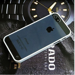 iphone5手機殼 糖果色矽膠邊 水晶透明/磨砂 背殼蘋果5外殼批發・進口・工廠・代買・代購