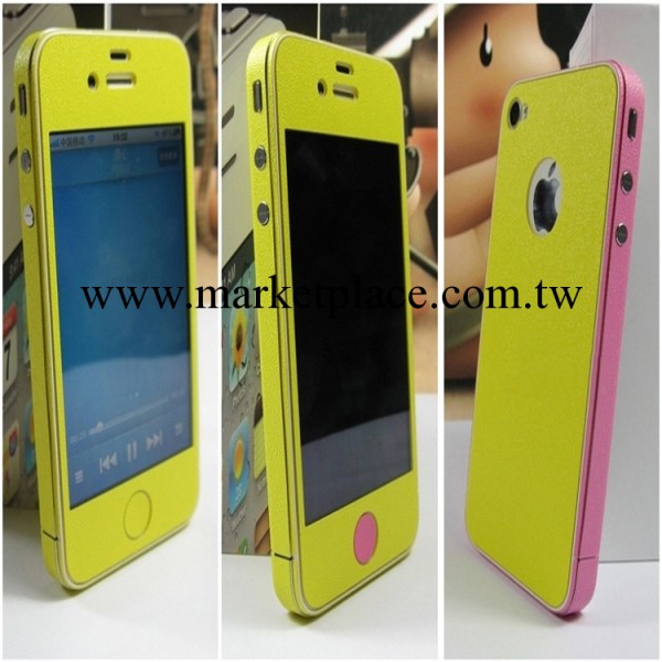 iPhone4S 彩色全身貼膜 iphone4貼紙彩貼 邊框貼 蘋果4彩貼工廠,批發,進口,代購