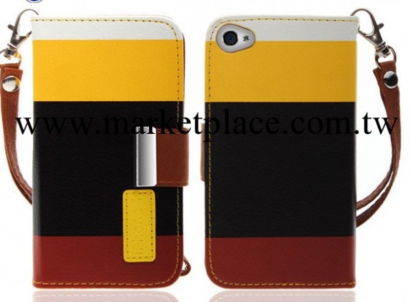 蘋果撞色皮套 iphone5/5S三色亮麗手機殼 蘋果手機外套 插卡錢包工廠,批發,進口,代購