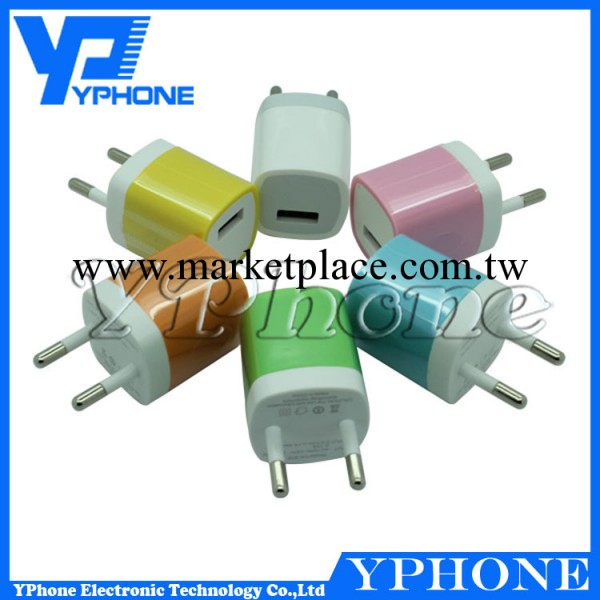 蘋果充電器 綠點彩色USB充電頭 5V 1A iphone手機充電頭 原裝品質工廠,批發,進口,代購