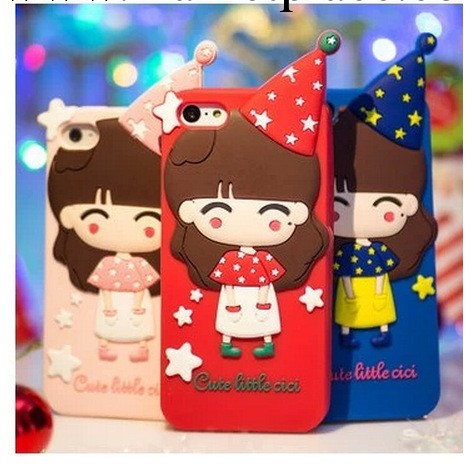 最新款蘋果5 聖誕萌女矽膠套iphone5手機套iphone5s手機殼明星款工廠,批發,進口,代購