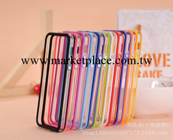 新款iphone5/5s手機殼矽膠 iphone4/4S軟殼邊框套 蘋果5s保護套工廠,批發,進口,代購