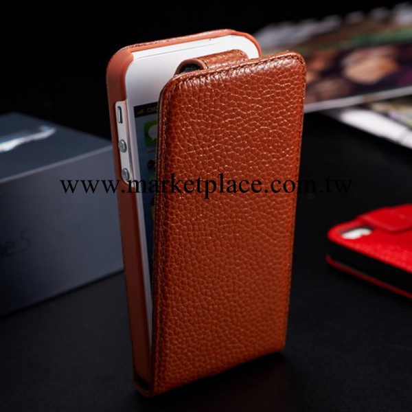 新款iphone5頭層牛皮上下開皮套蘋果手機套iPhone4S手機殼批發工廠,批發,進口,代購