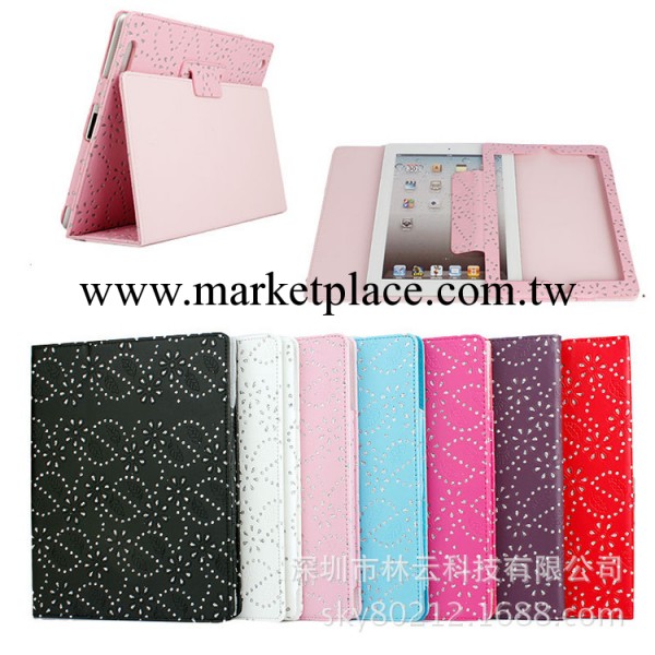 深圳批發 蘋果ipad2/3楓葉皮套 ipad4帶鉆保護套 IPAD休眠保護殼工廠,批發,進口,代購