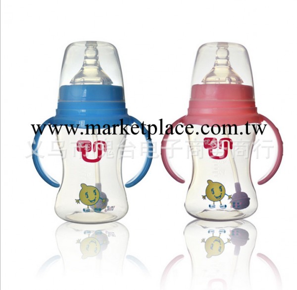 廠傢直銷 特價新生嬰兒用品嬰兒奶瓶 寬口徑180ml 帶手柄工廠,批發,進口,代購