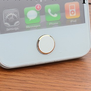 批帶包裝土豪金iphone5S金屬烤漆按鍵貼 4S home鍵保護貼 金銀邊工廠,批發,進口,代購
