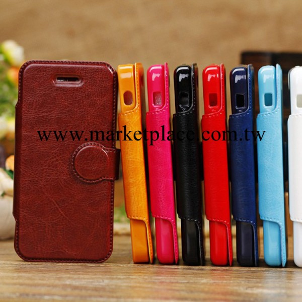 蘋果iphone5c 時尚瘋馬紋商務皮套 5C 左右開手機支架保護套 外殼工廠,批發,進口,代購