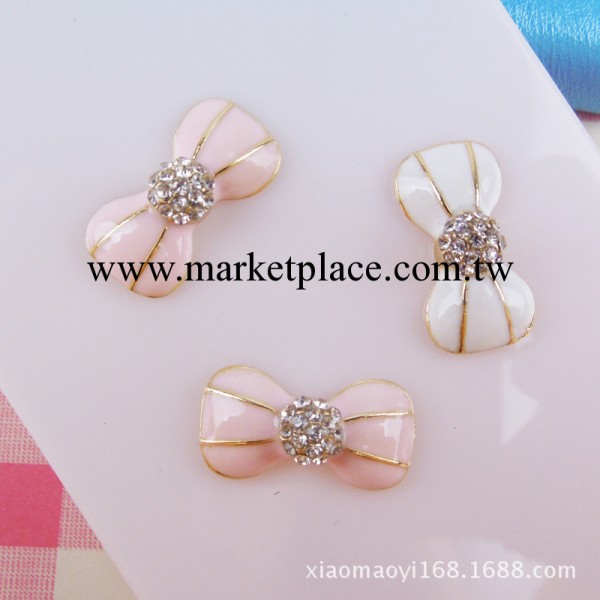 批發粉色可愛蝴蝶結飾品diy配件 iphone4s/5手機殼美容貼鉆材料包工廠,批發,進口,代購