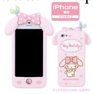 新款 蘋果4 4s美樂蒂掛繩手機殼iphone5kitty防摔矽膠保護套工廠,批發,進口,代購
