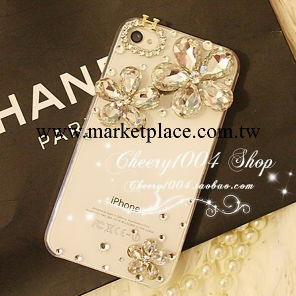 蘋果手機殼批發 水鉆保護殼 iphone4手機套 奢華風iphone5手機殼工廠,批發,進口,代購