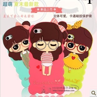 最新款韓國小希iphone4/4s手機殼 蘋果5保護套 矽膠外殼 卡通女孩工廠,批發,進口,代購