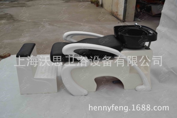 全玻璃鋼美容美發洗頭床廠傢直銷/半躺沖水床/沖頭床工廠,批發,進口,代購