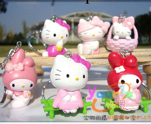 6款HELLO KITTY 鑰匙扣 生態瓶擺件公仔工廠,批發,進口,代購