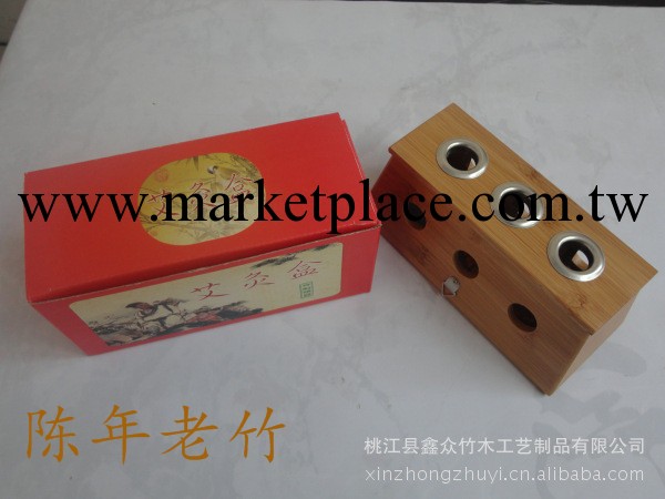 廠傢批發醫療器具竹制三孔艾灸盒 溫灸盒 隨身灸 艾灸箱工廠,批發,進口,代購